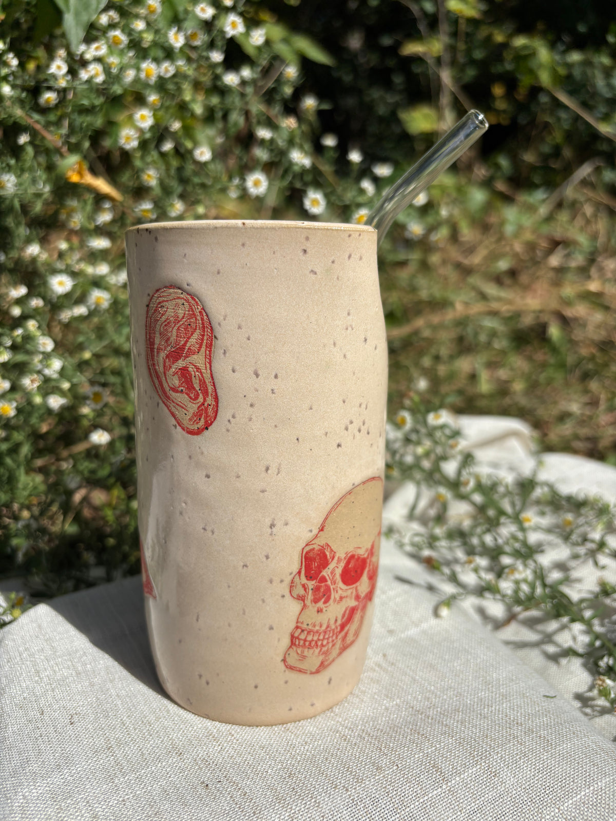 Cream Anatomy Straw Cup