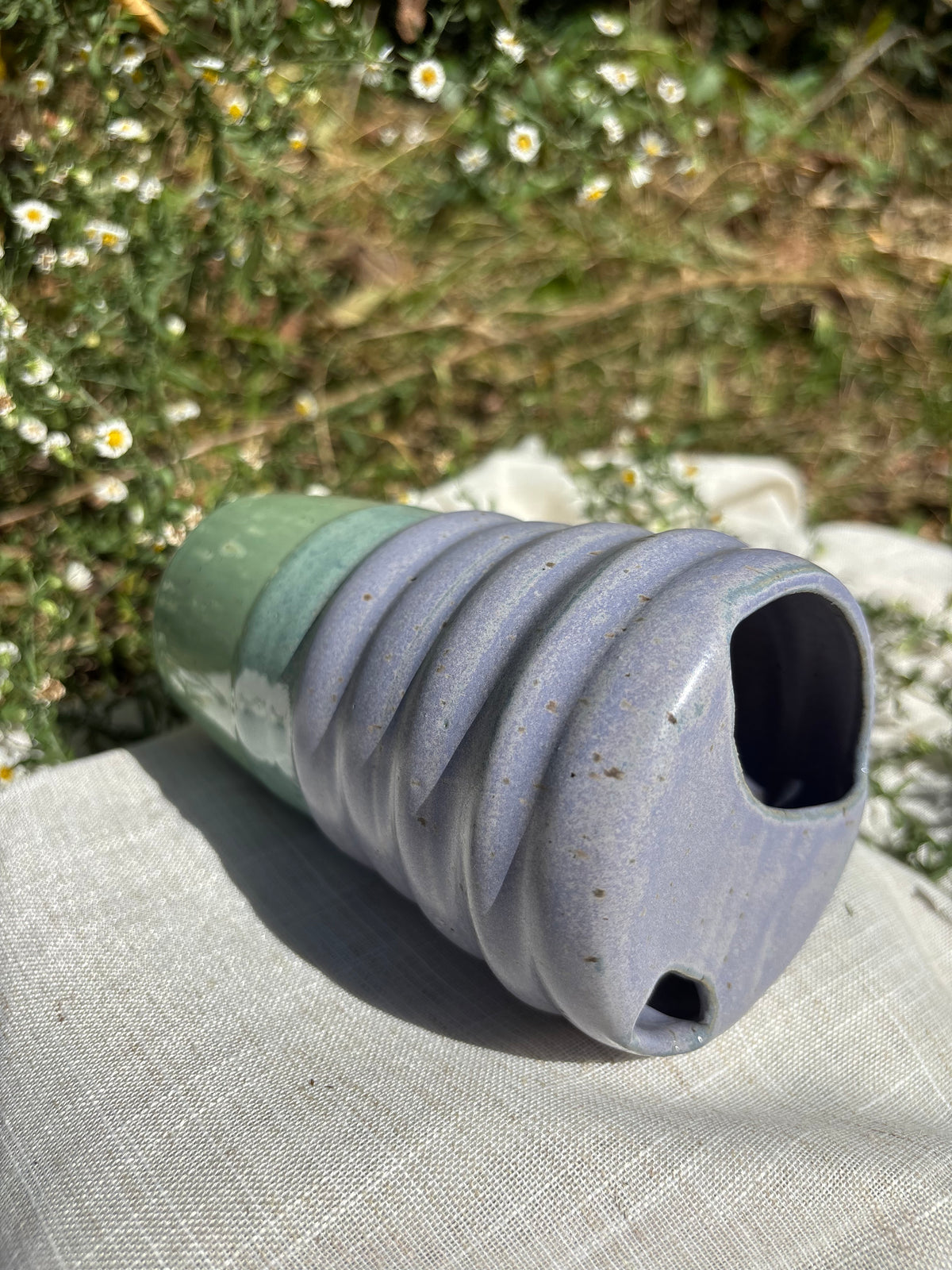 Purple and Green Travel Cup