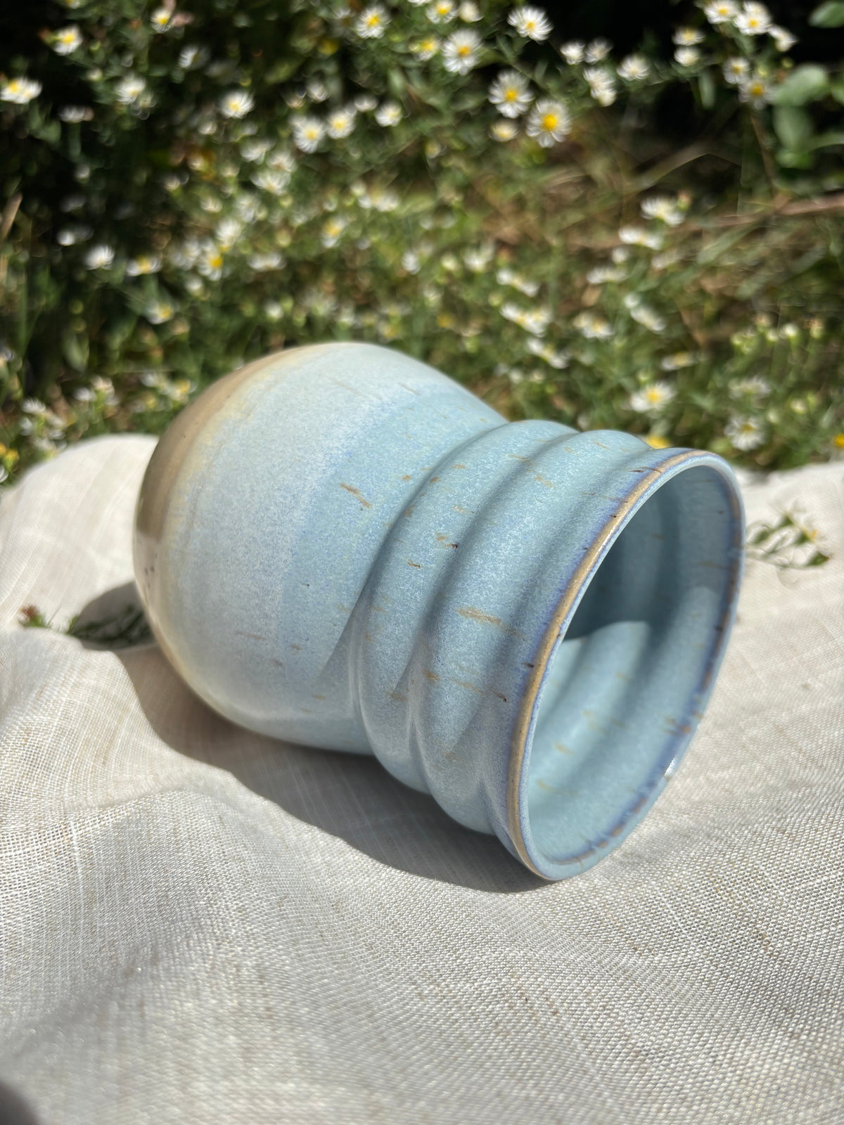 Blue and Yellow Bulb Cup #2