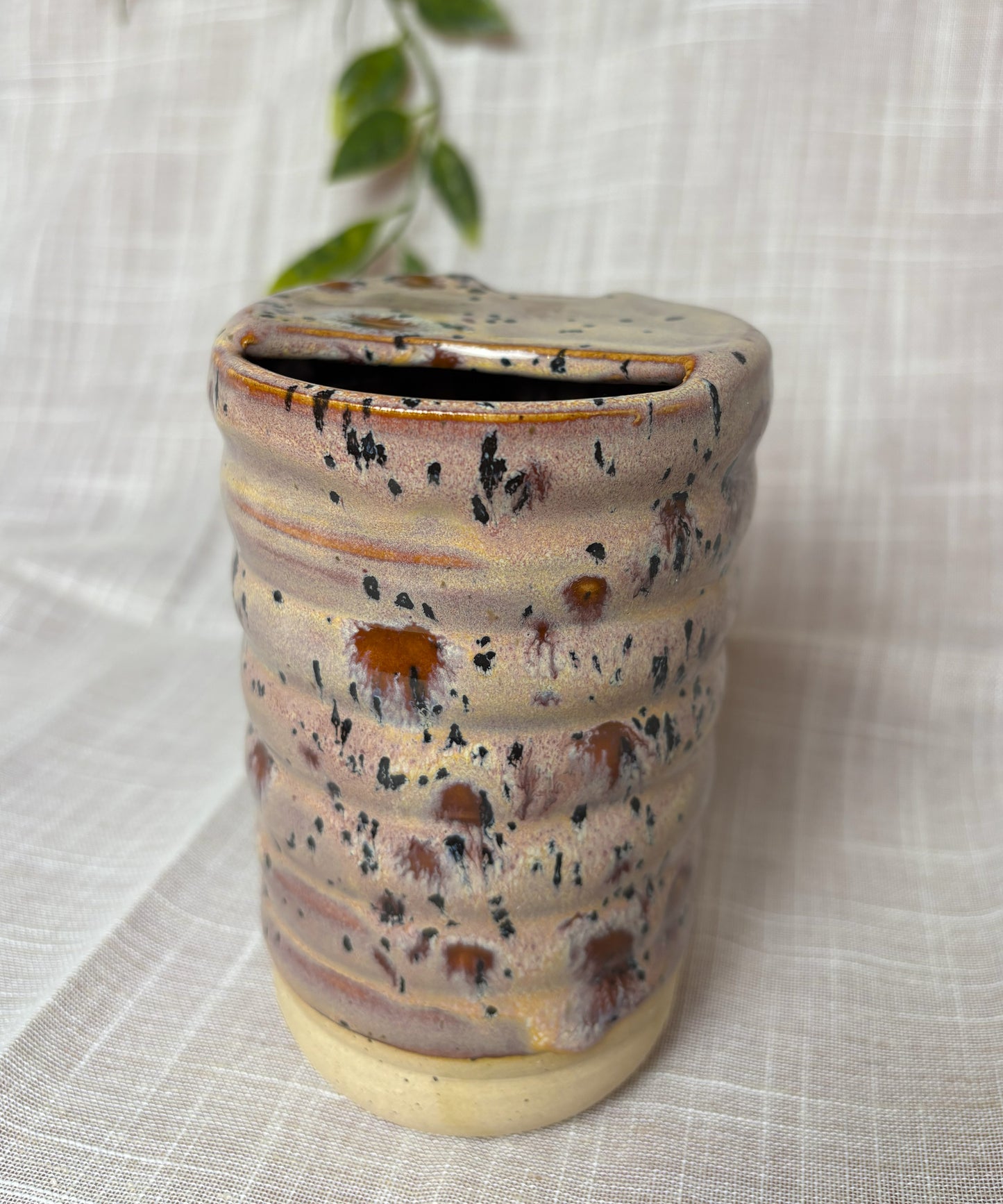 Pink Speckled Travel Cup