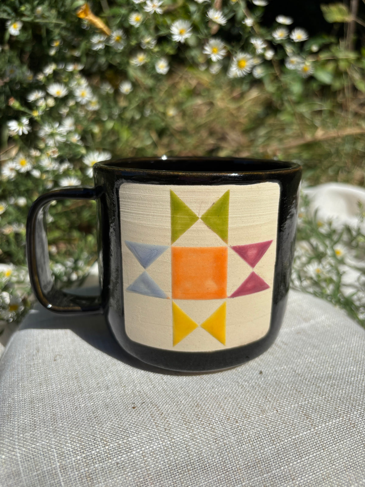 Black Quilt Mug #1