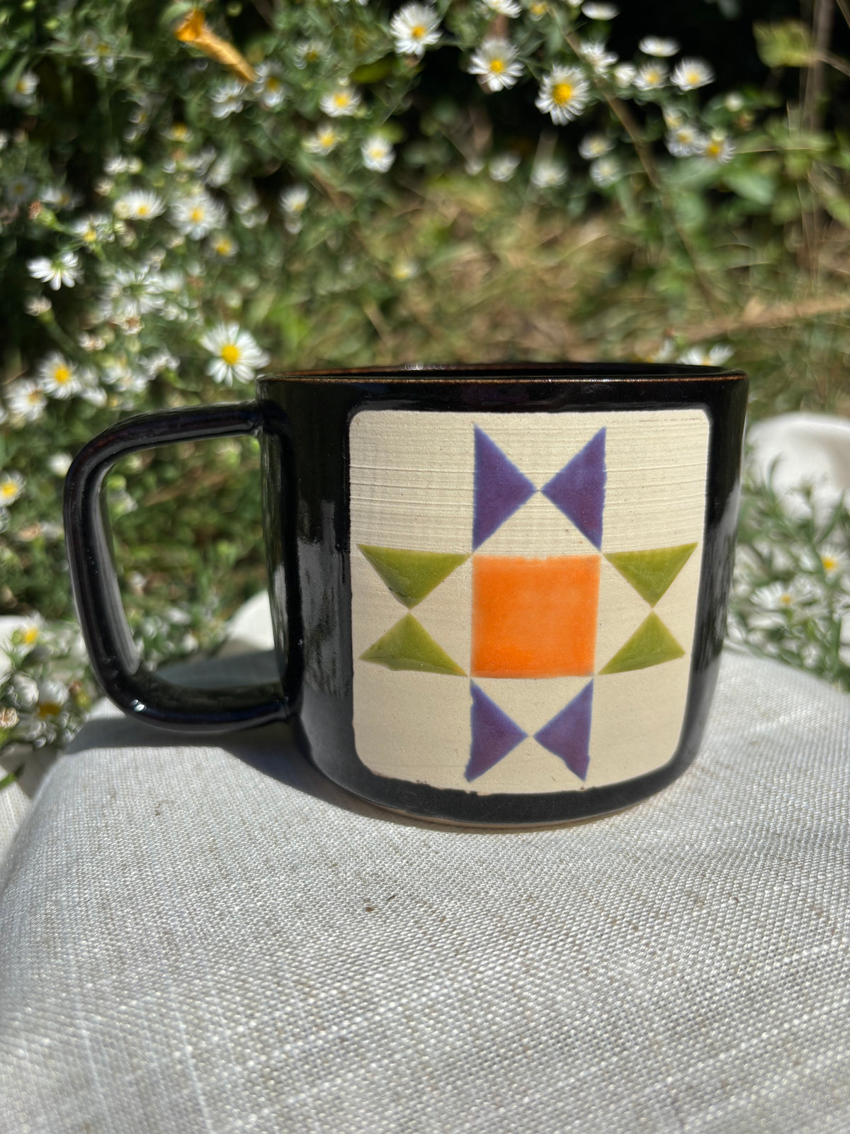 Black Quilt Mug #3