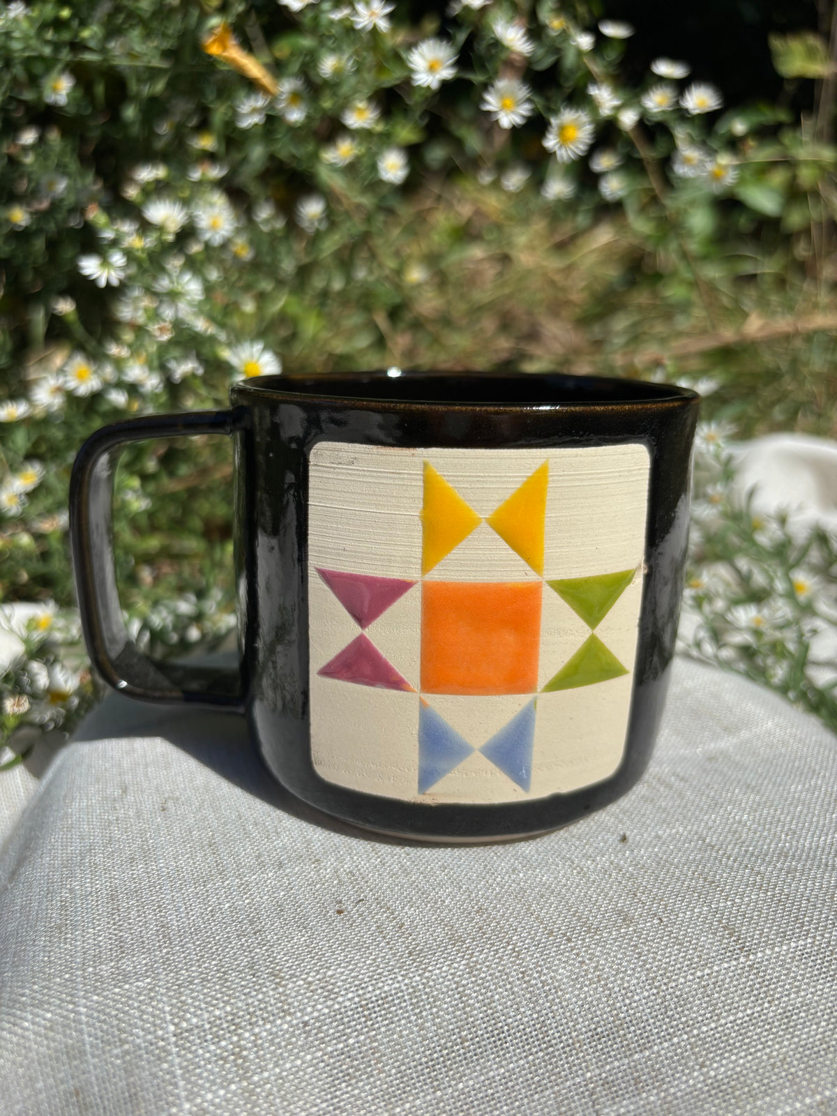 Black Quilt Mug #4