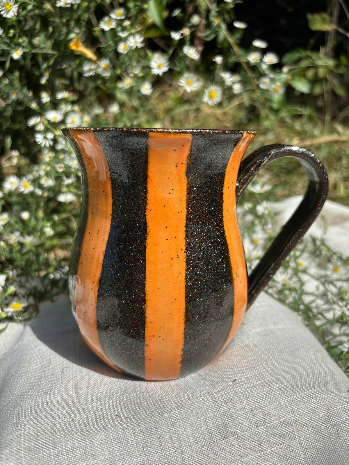 Black and Orange Stripe Mug