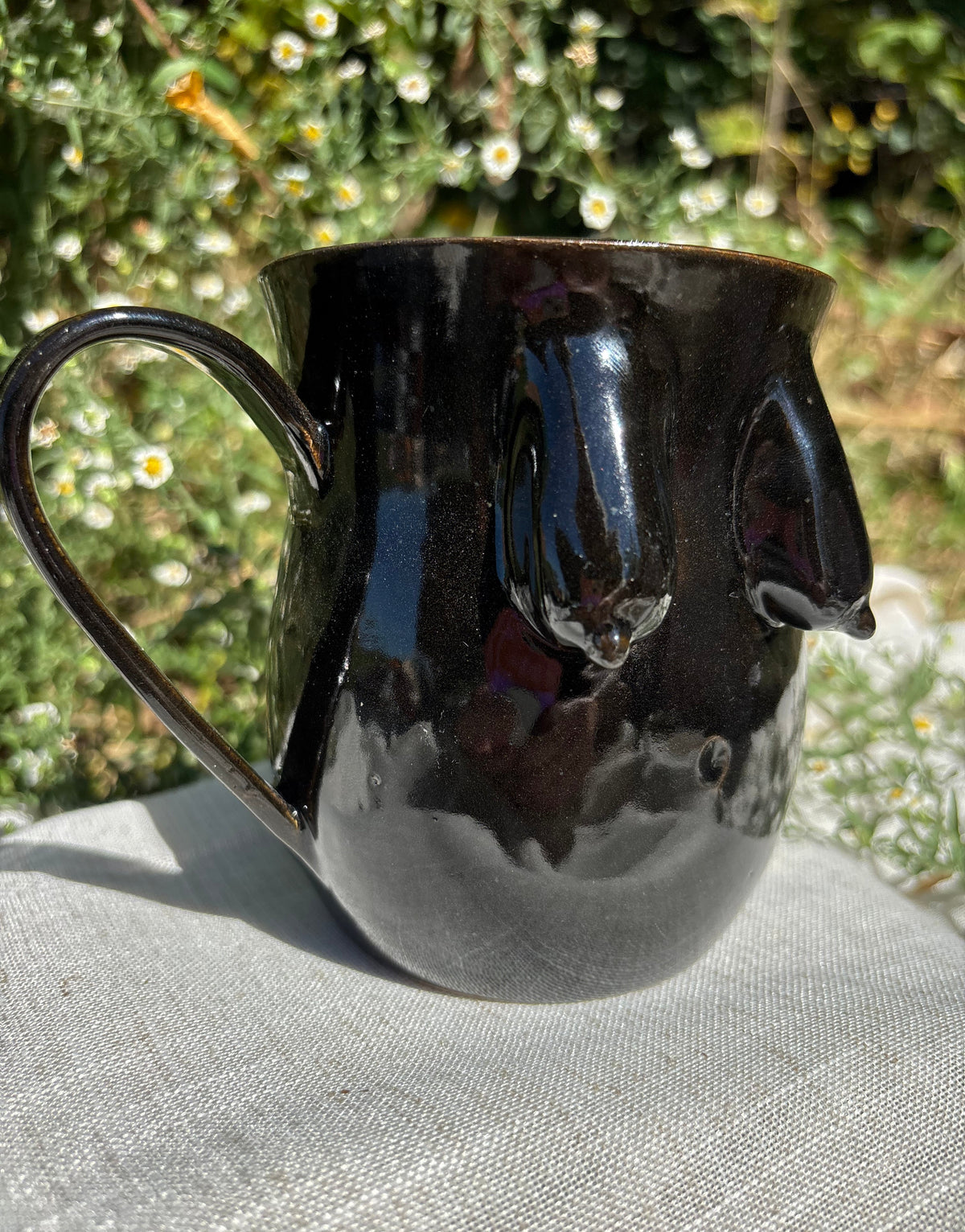 Black Saggy Boob mug