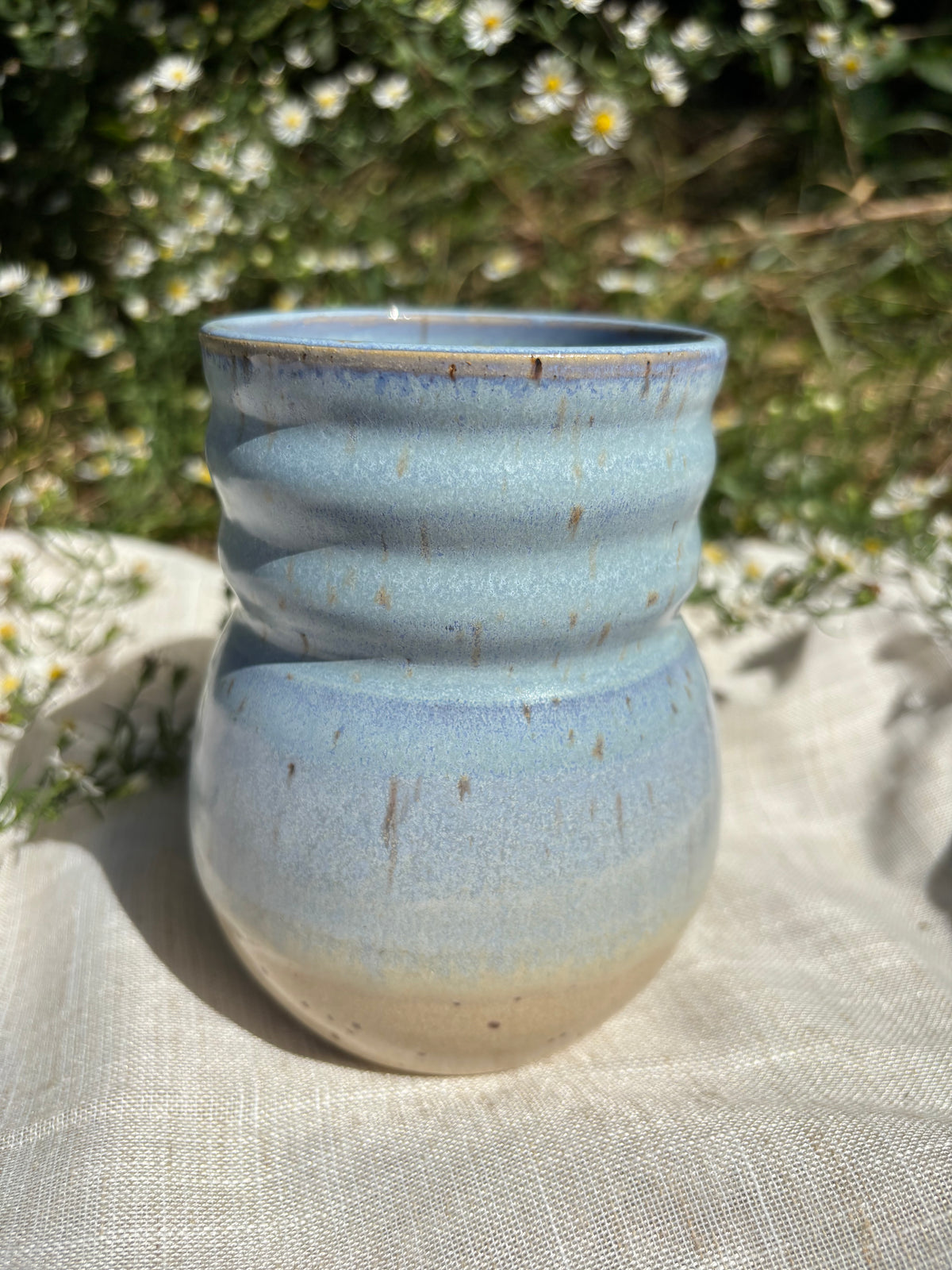 Blue and Yellow Bulb Cup #1