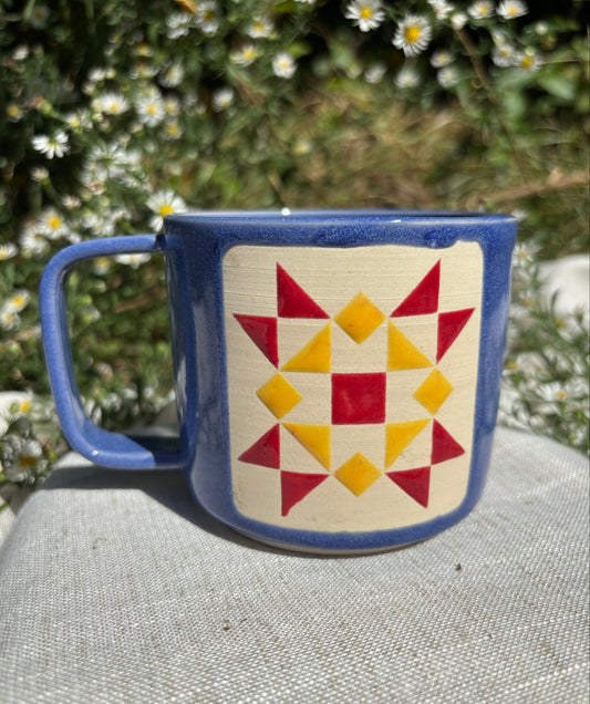 Blue Quilt Mug #1