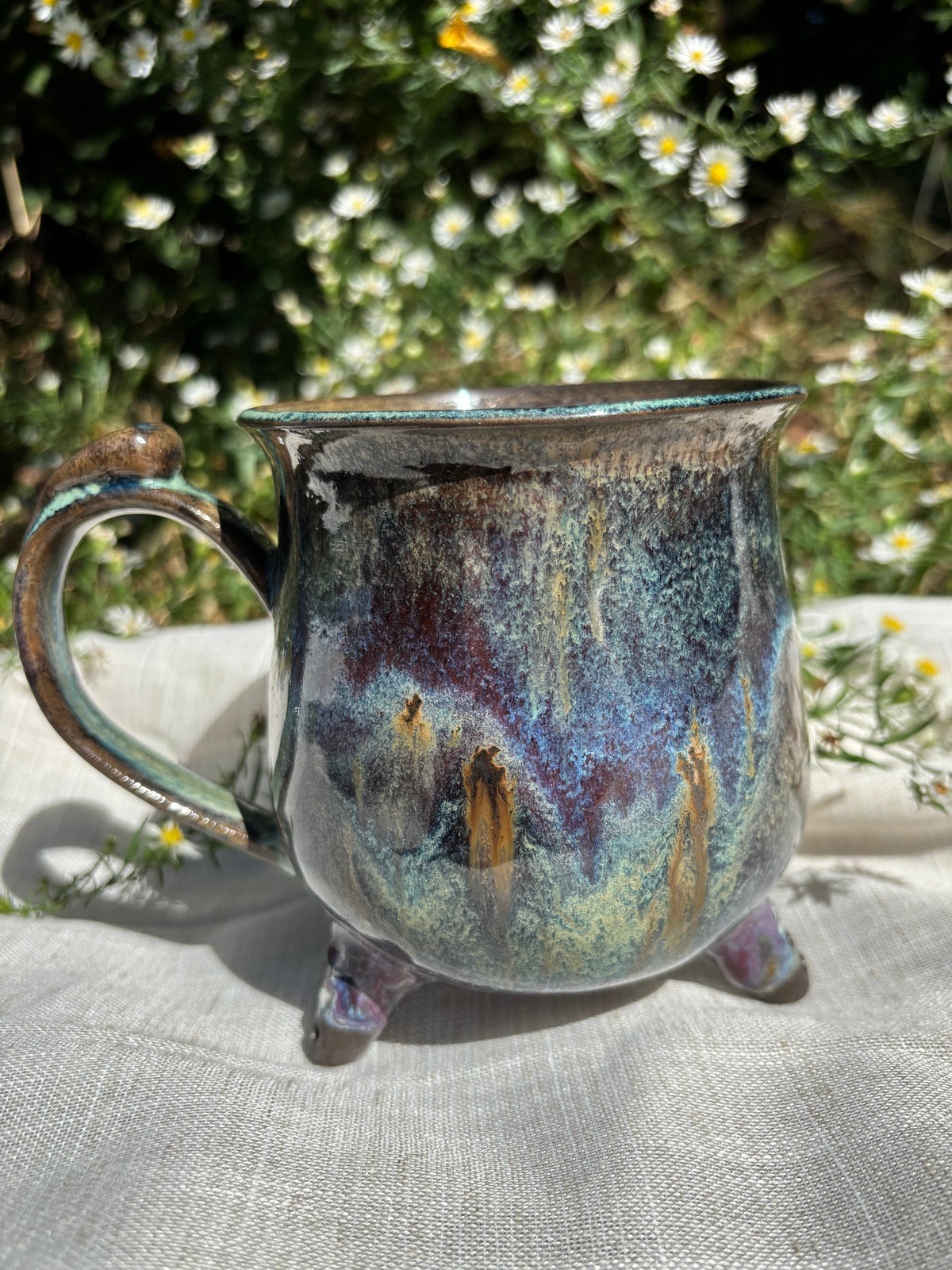 Dark Speckled Cauldron Mug