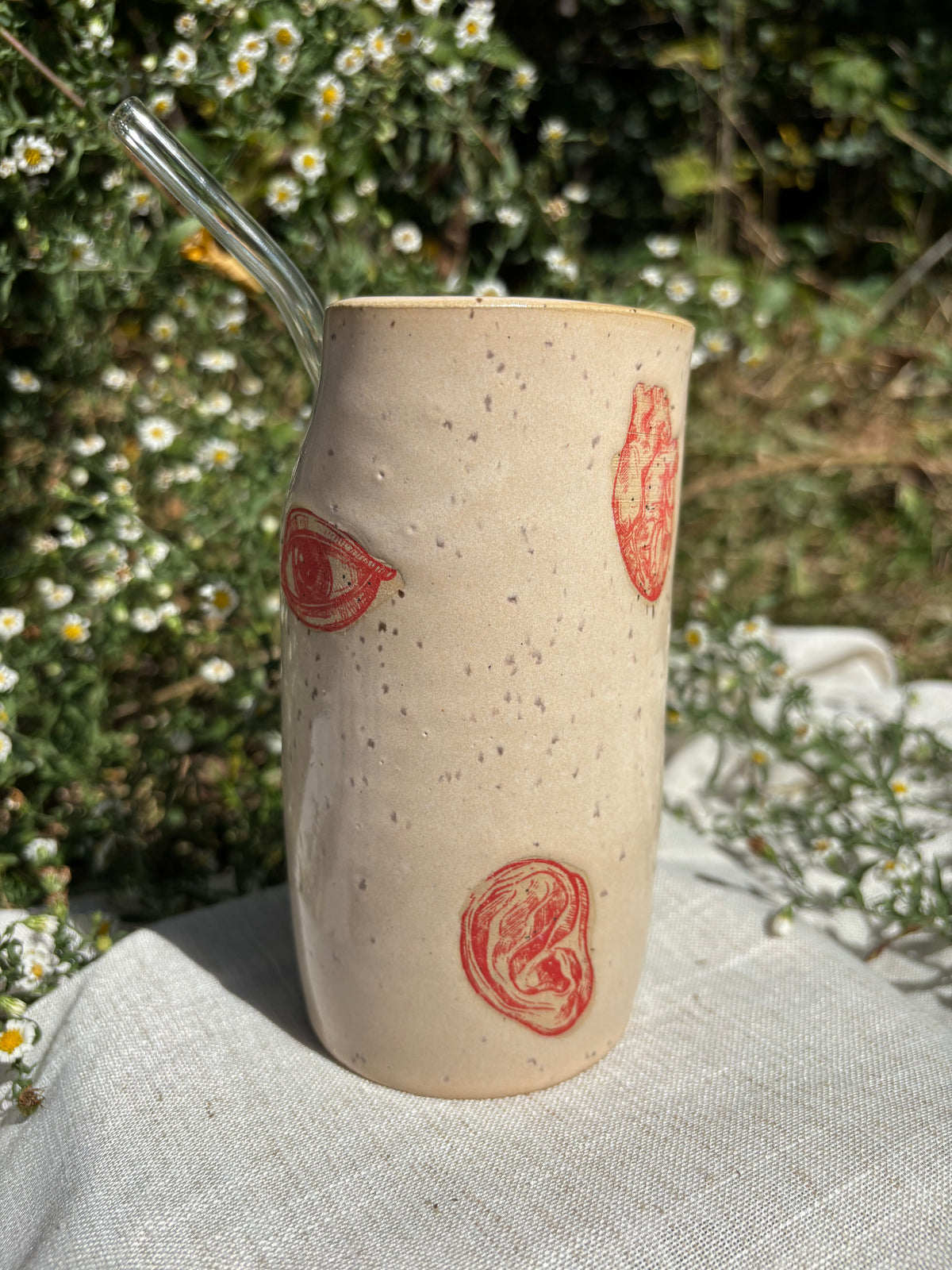 Cream Anatomy Straw Cup