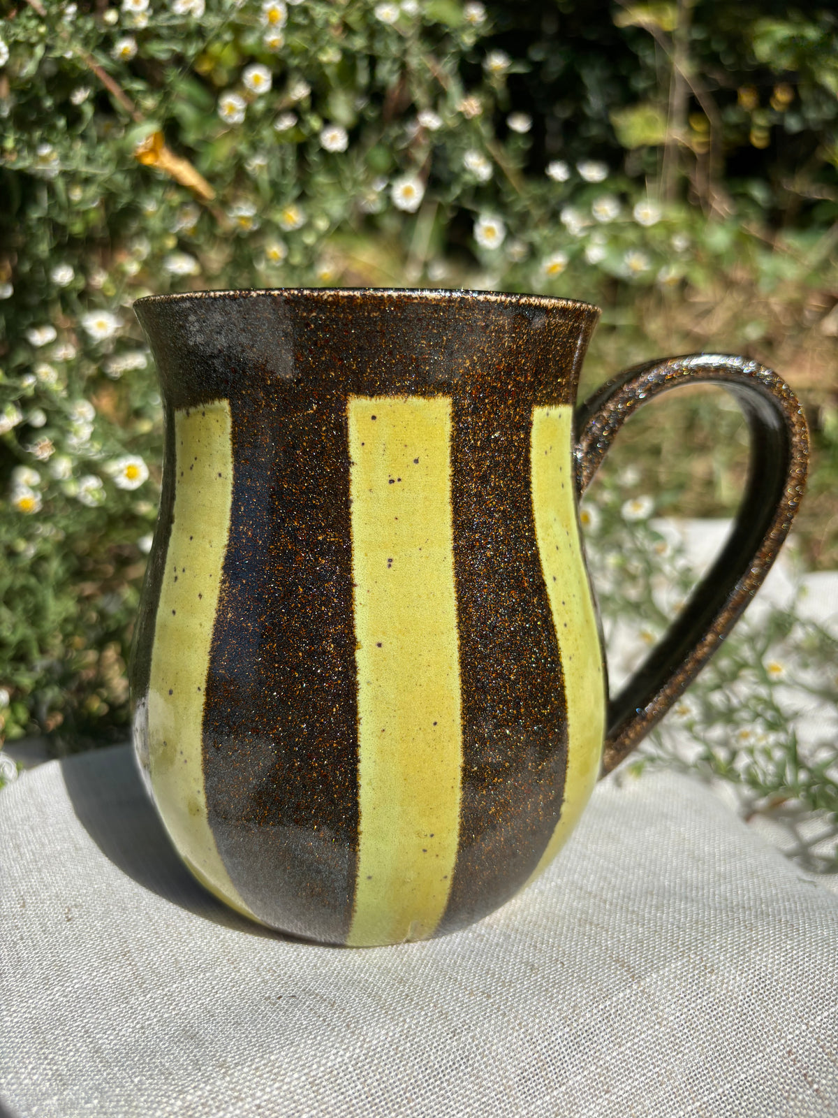 Green Striped Perky Boob Mug
