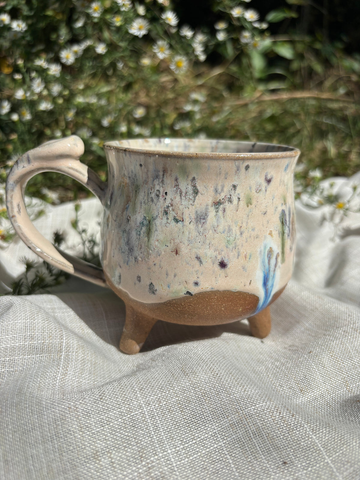 White Confetti Cauldron Mug