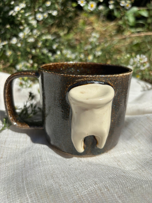 Black Sparkle Tooth Mug