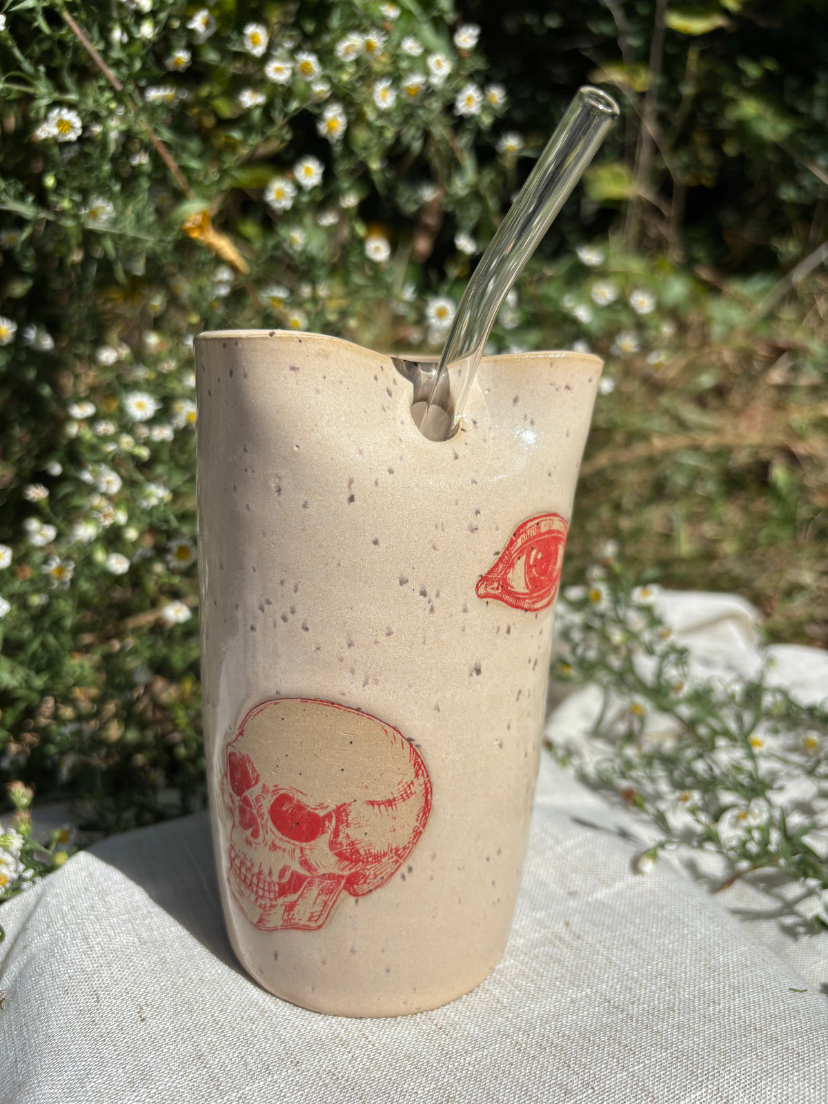 Cream Anatomy Straw Cup