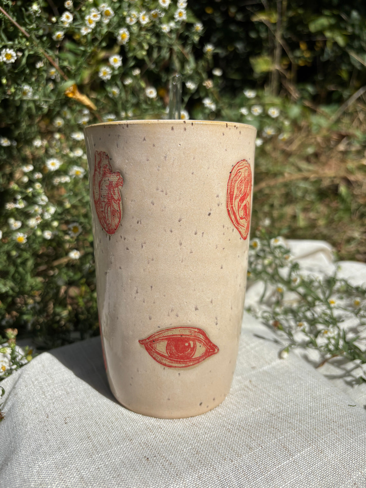 Cream Anatomy Straw Cup