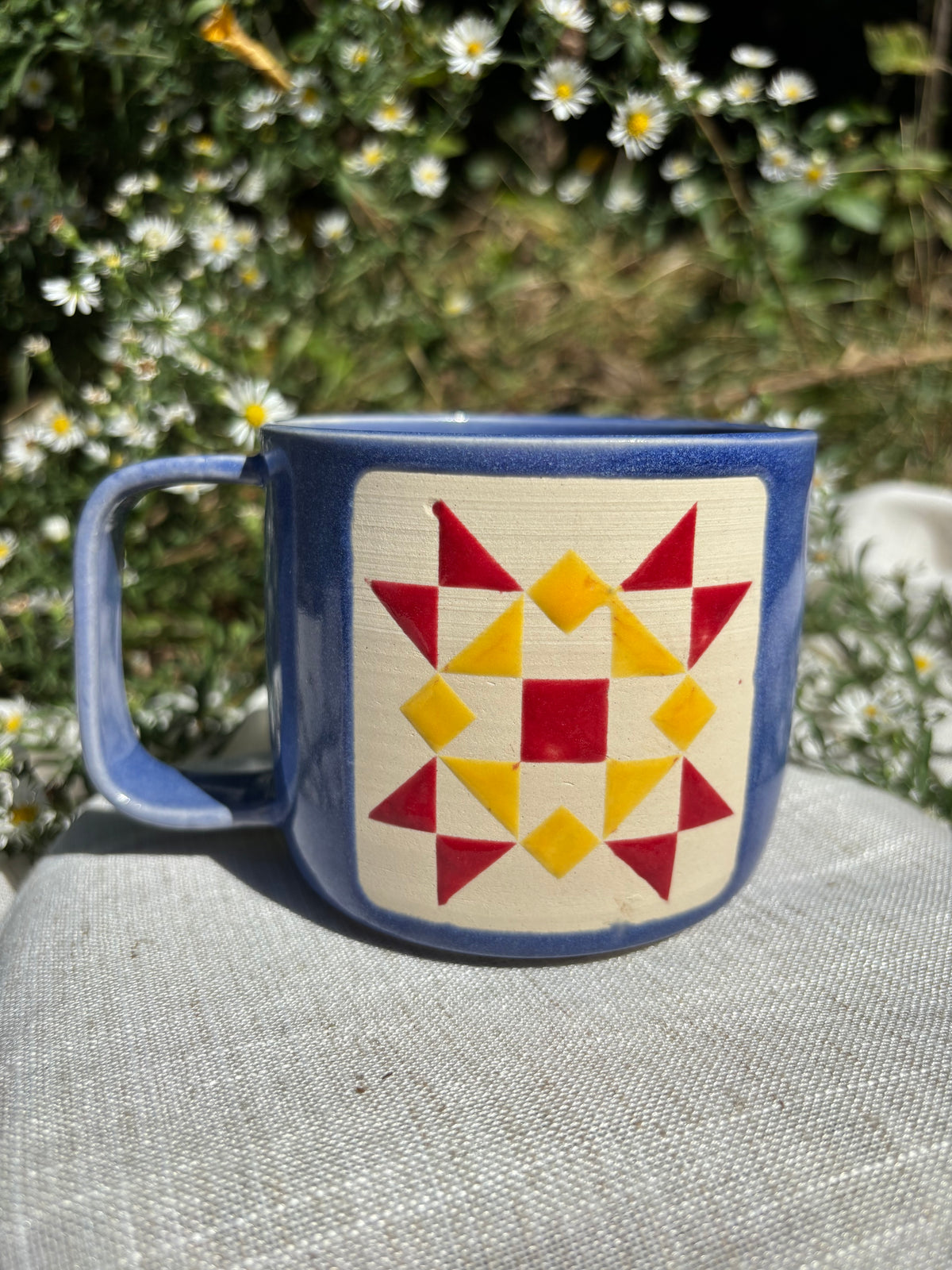 Blue Quilt Mug #2