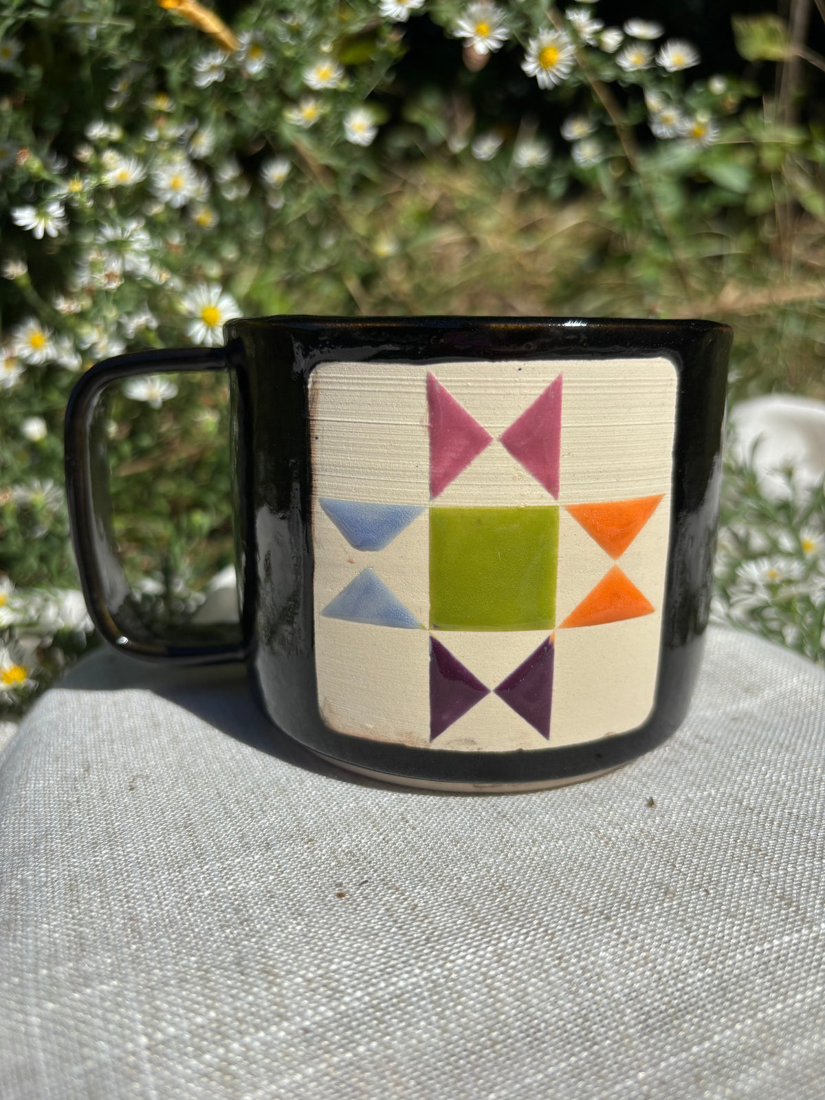 Black Quilt Mug #2