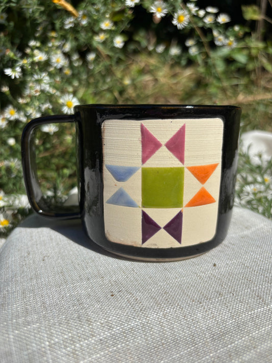 Black Quilt Mug #2