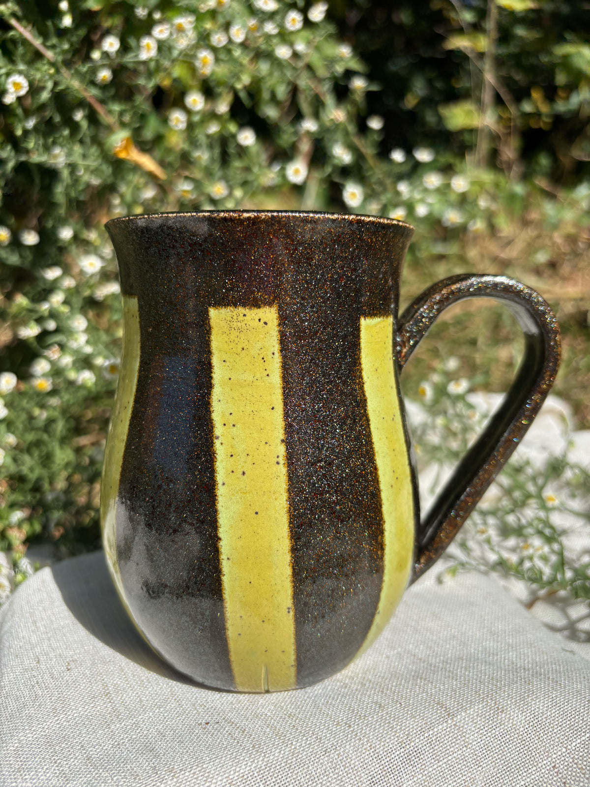 Green Striped Saggy Boob Mug