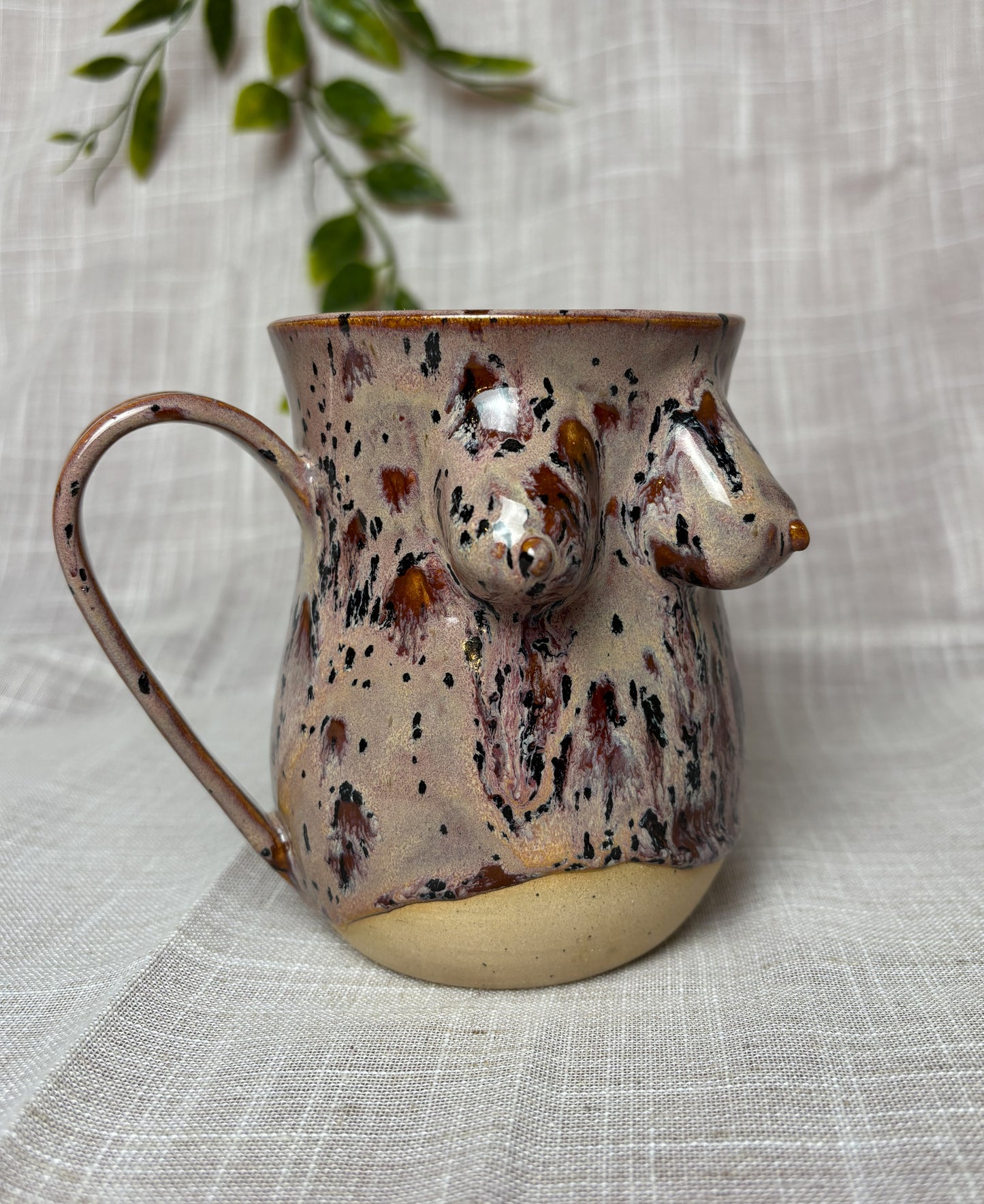 Pink Speckled Boob Mug