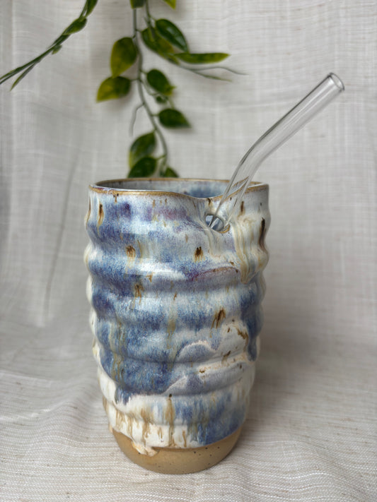White Bubble Straw Cup